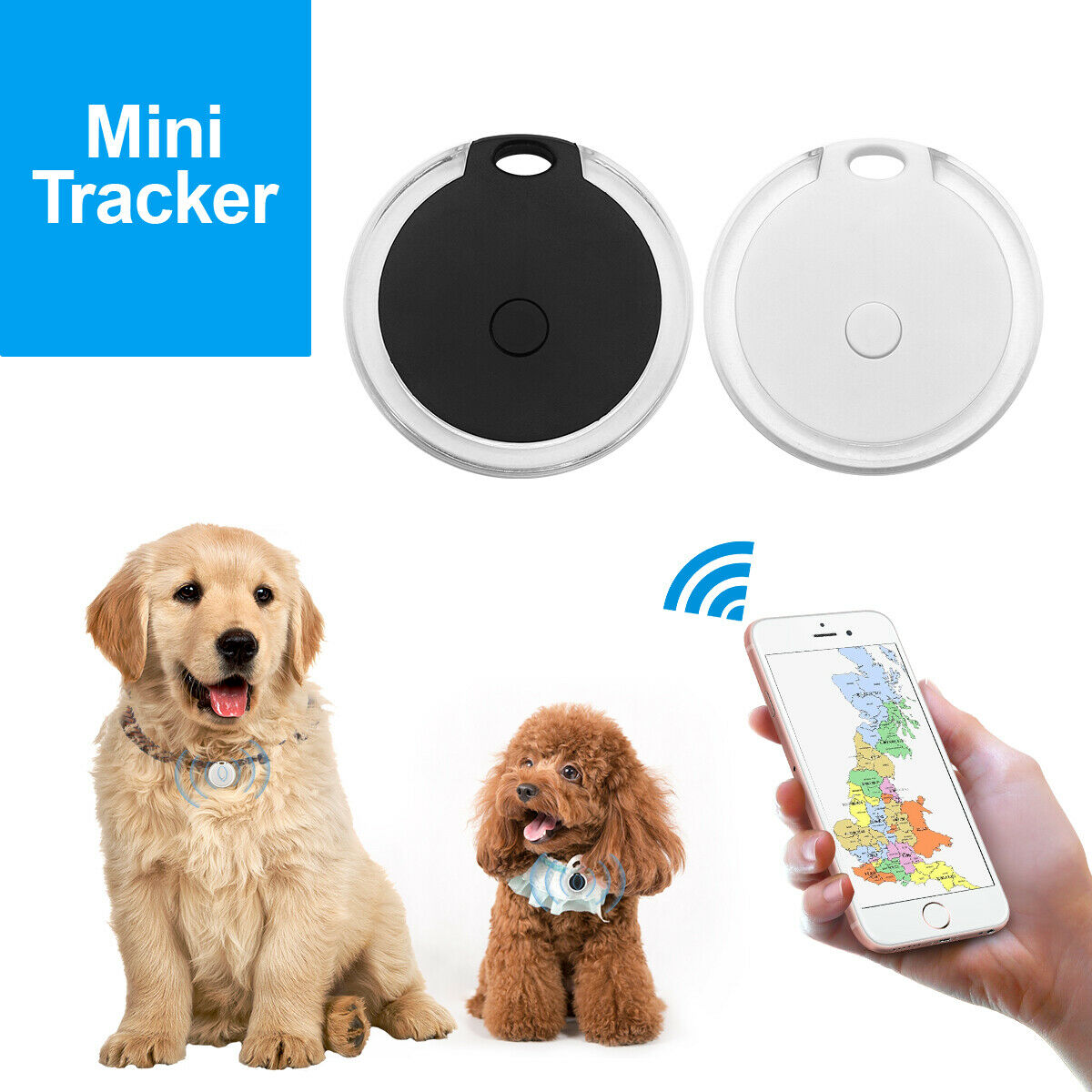 Mini Pet Dog Cat Waterproof GPS Locator Tracker Tracking Anti-Lost Device 2Color