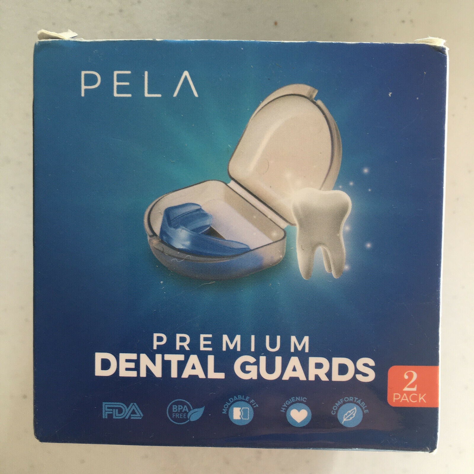 Pela Premium Moldable Dental Guards 2 Pk, 3 In 1, Night, Athletic, Whitening